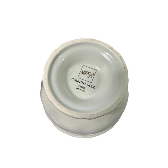 Mikasa China Sugar Bowl & Creamer Country Gold F9003 Ivory Goldtone Trim Vintage - Picture 7 of 9